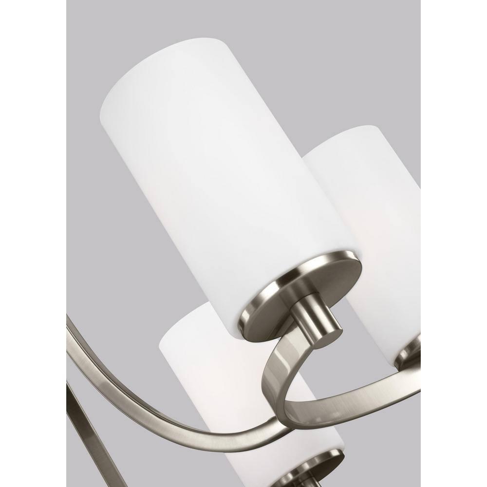 Hettinger 6-Light Brushed Nickel Modern Transitional Hanging Chandelier