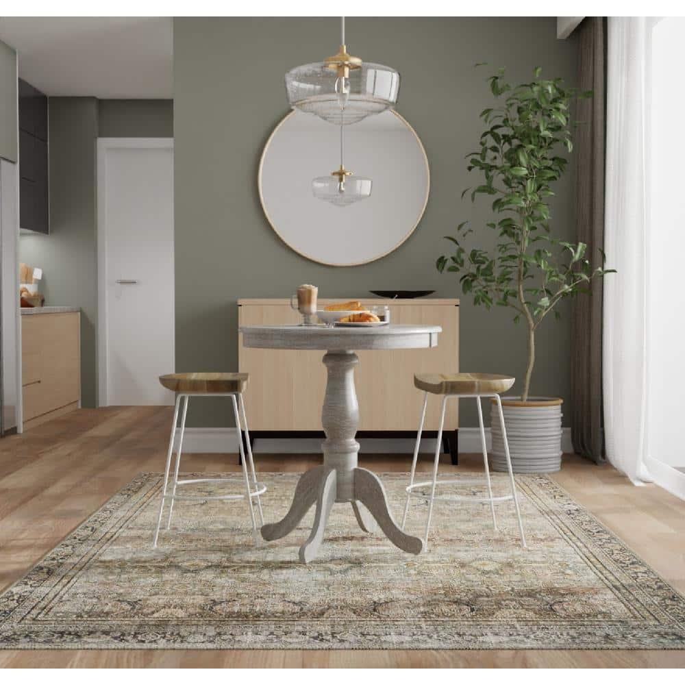 Carolina Living 30" Salem Round Pedestal Bar Table Natural Driftwood