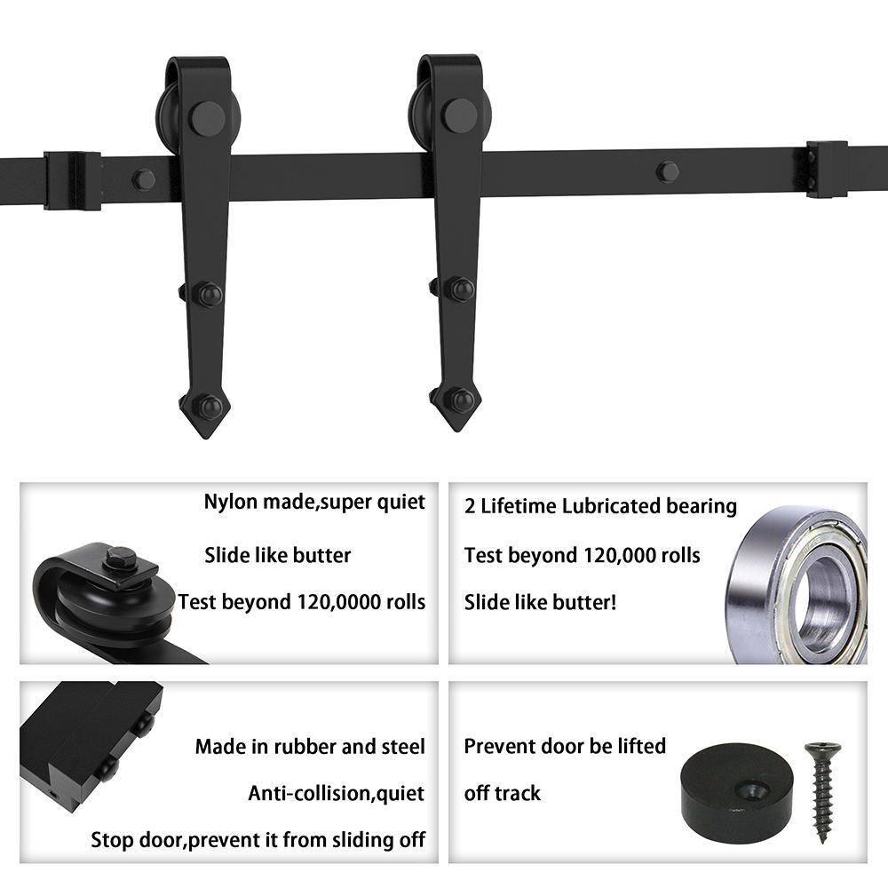 Lazio Sliding Standard Single Barn Door Hardware Kit
