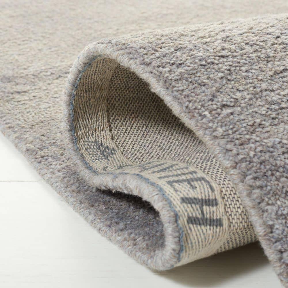 SAFAVIEH Himalaya Rachelle Solid Wool Area Rug, Grey, 12' x 18'