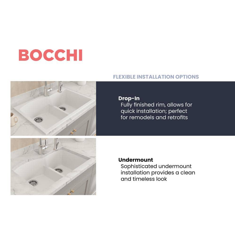 Campino 33'' L Undermount Double Bowl Granite Kitchen Sink