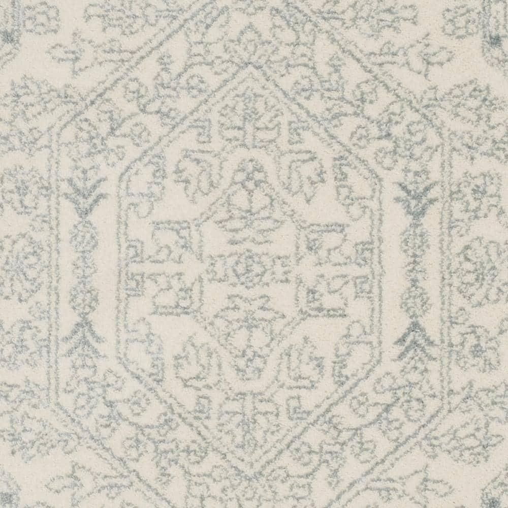 Adirondack ADR108 Machine Made Indoor Accent Rug - Ivory/Slate - 2'-6"x4' - Safavieh