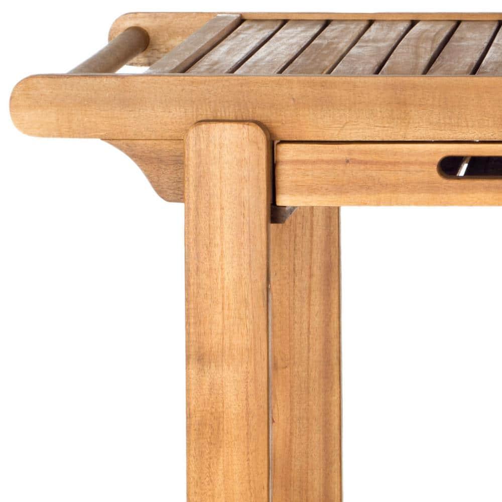 Orland Outdoor Tea Trolley PAT7010 - Natural - Safavieh