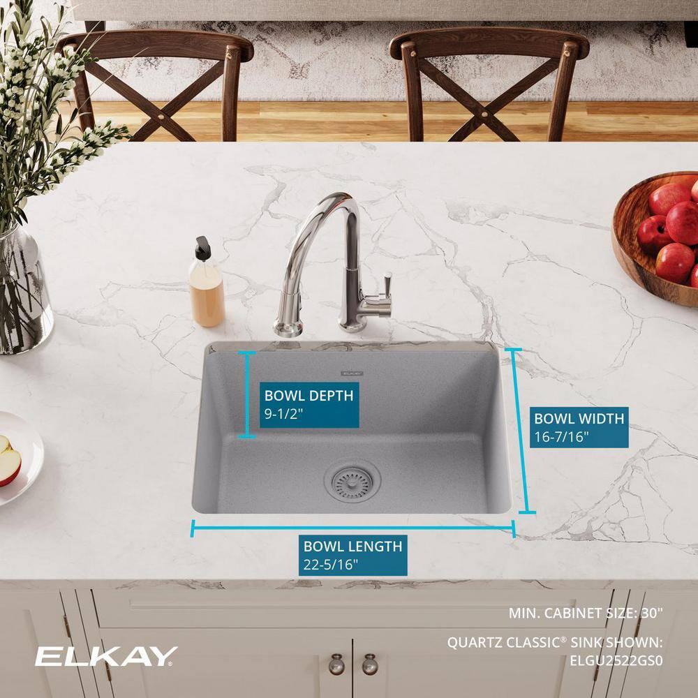 Quartz Classic 24-5/8" x 18-1/2" x 9-1/2" Undermount Kitchen Sink