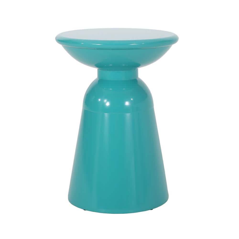 Aston Metal Outdoor Side Table, Teal