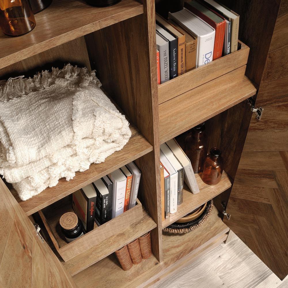 71" Cannery Bridge Cabinet Sindoori Mango - Sauder: Herringbone Pattern, Wood Composite