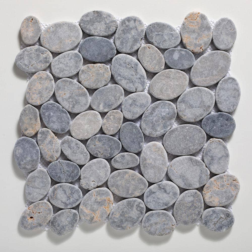 Cruz Bay Studio Natural Stone Pebbles Mosaic Wall & Floor Tile