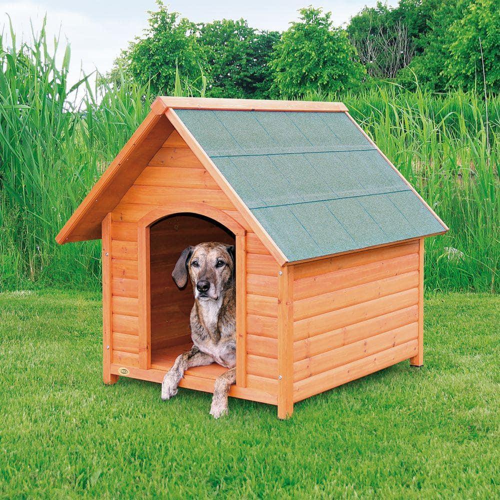 TRIXIE TRIXIE Weatherproof Outdoor Cottage Dog House, Elevated Floor, Peaked Roof