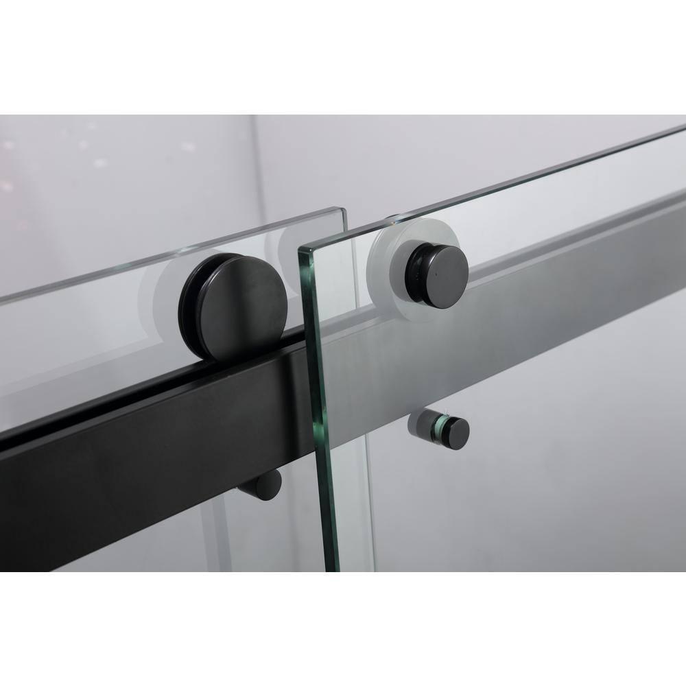 BVNECXP Frameless Sliding Glass Shower Doors 60" Width X 76"Height With 3/8"(10Mm) Clear Tempered Glass YY3CHO-W1675S00002