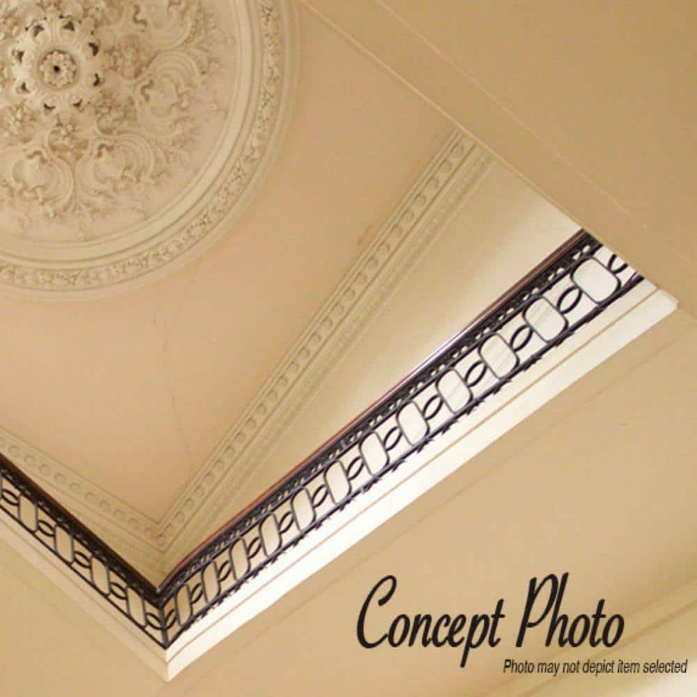 Architectural Products by Outwater L.L.C. 2-9/16 in x 3-1/8 in x 6 in Long Polyurethane Egg and Dart Crown Moulding Sample