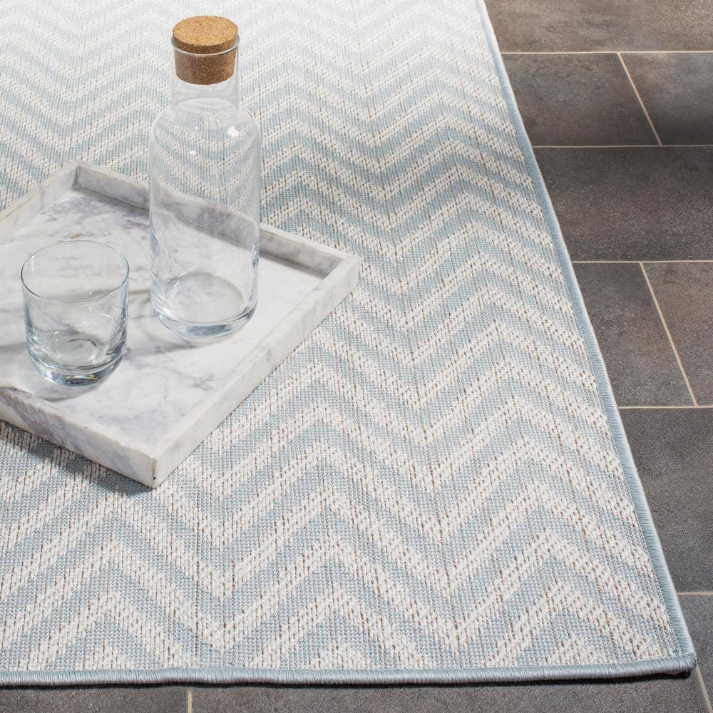 Martha Stewart Indoor Outdoor Performance Machine Washable Chevron Rug