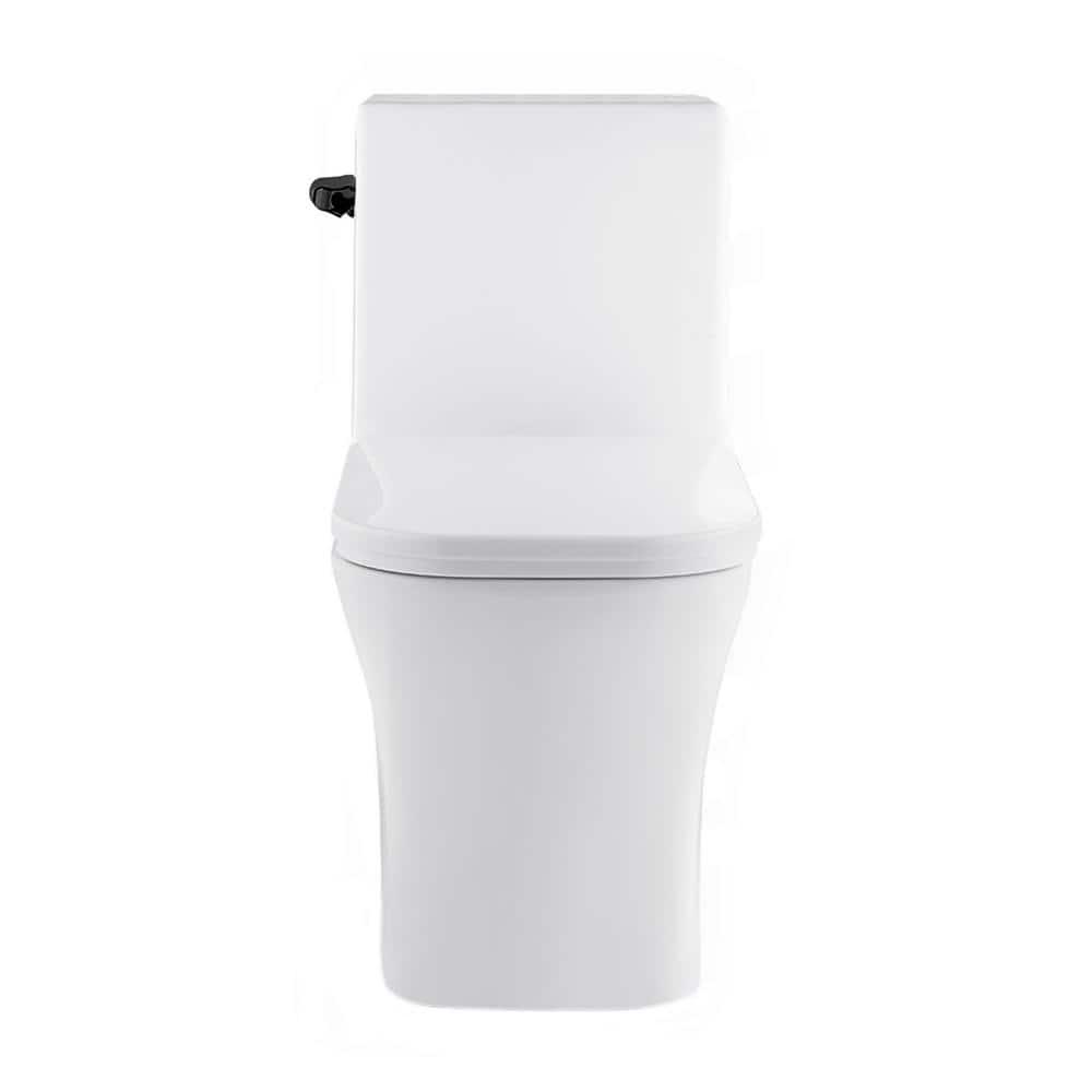 Concorde One-Piece Square Toilet Side Flush, Black Hardware 1.28 gpf