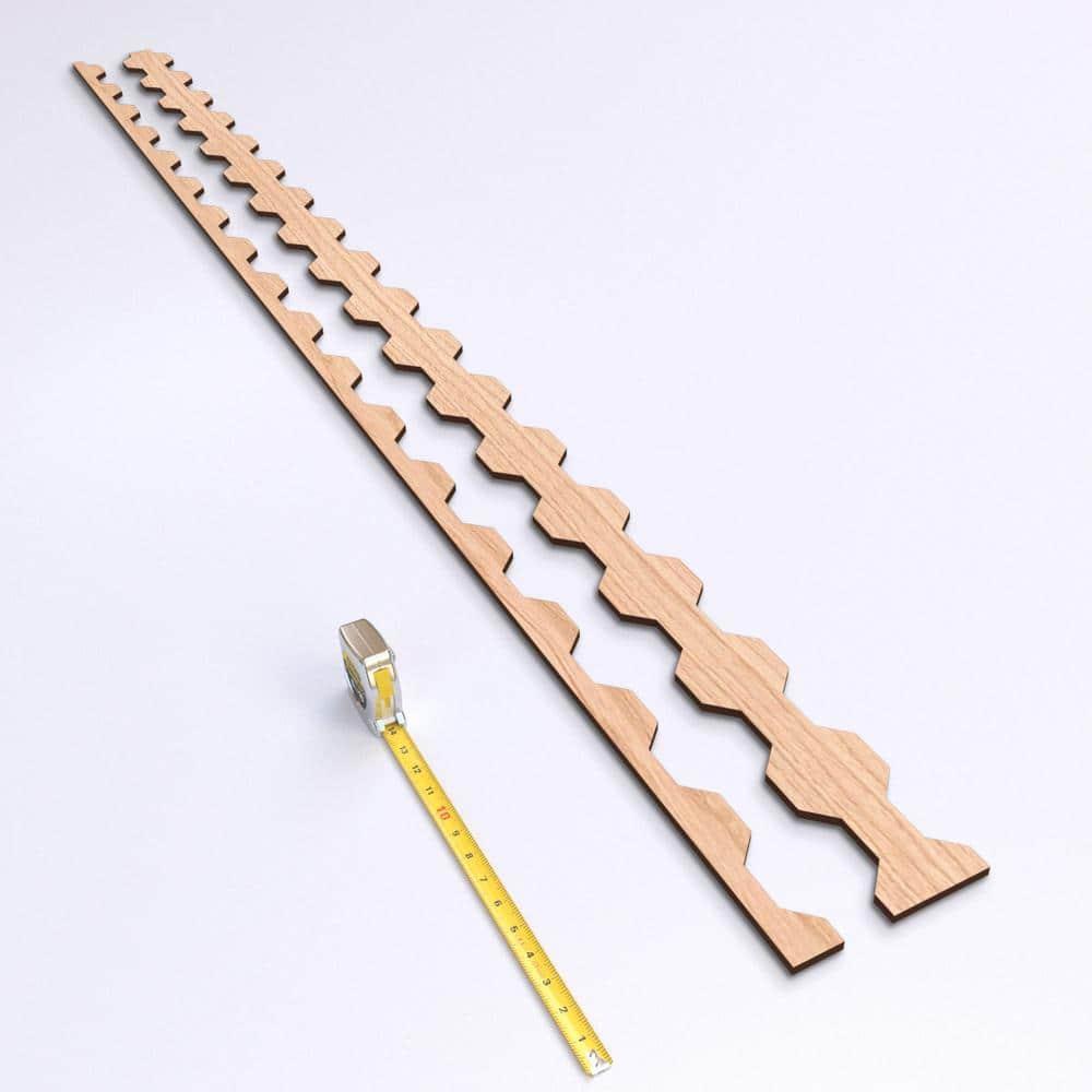 Ekena Millwork Pontiac Adjustable Wood Decorative Slat Wall Panel Kit