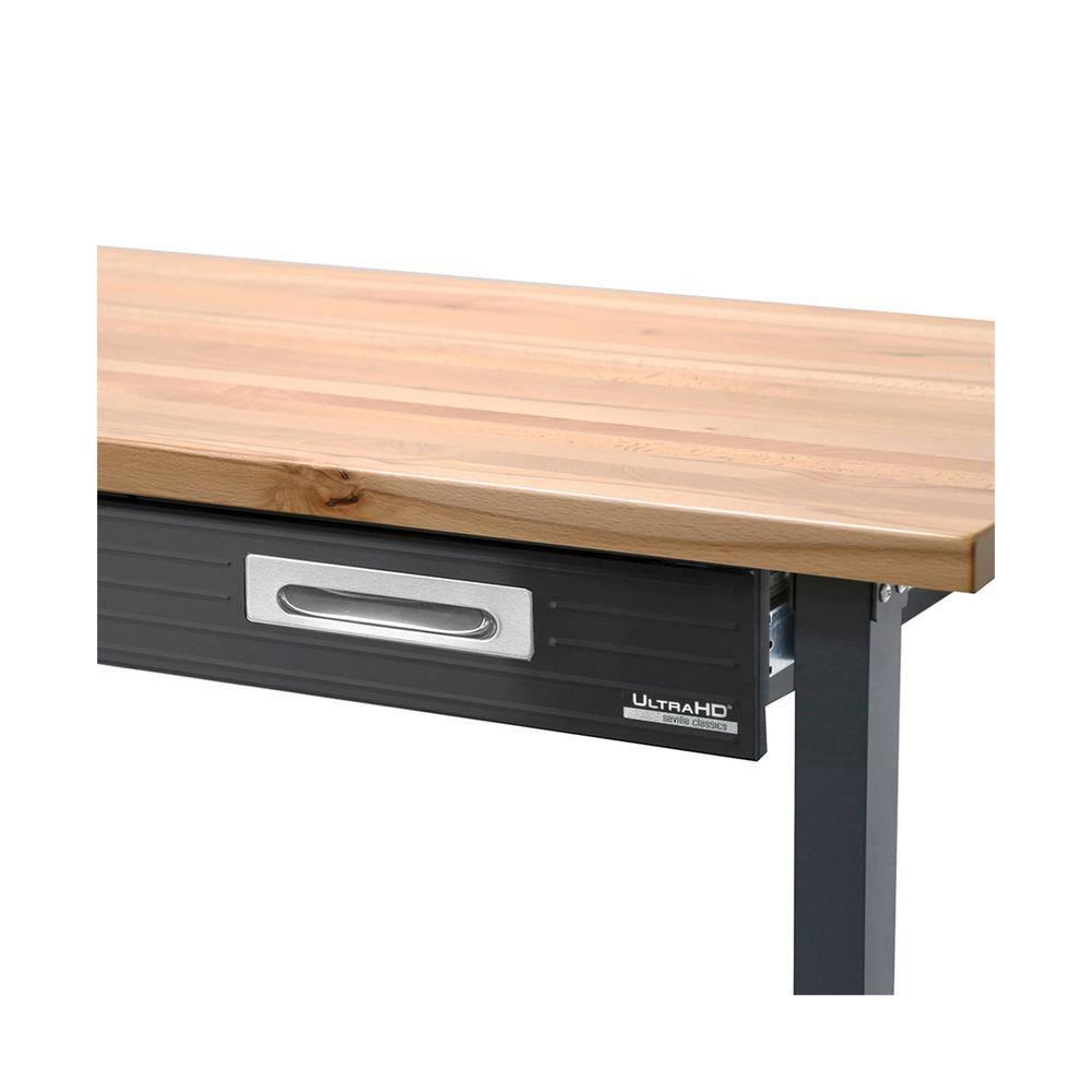 48" W Wood Top Workbench with Wheels