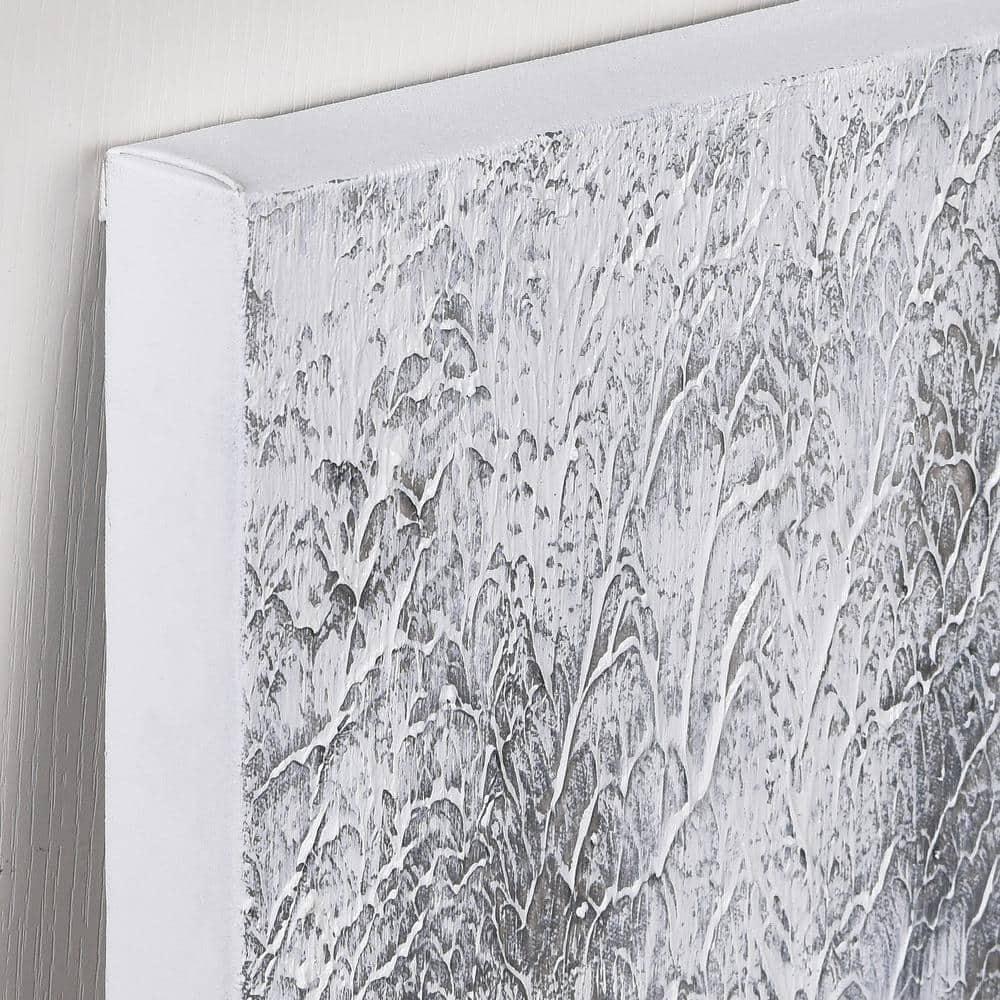 Empire Art Direct Gray Frequency Textured Metallic Hand Painted Wall Art, 30" x 40" x 1.5", Ready to Hang