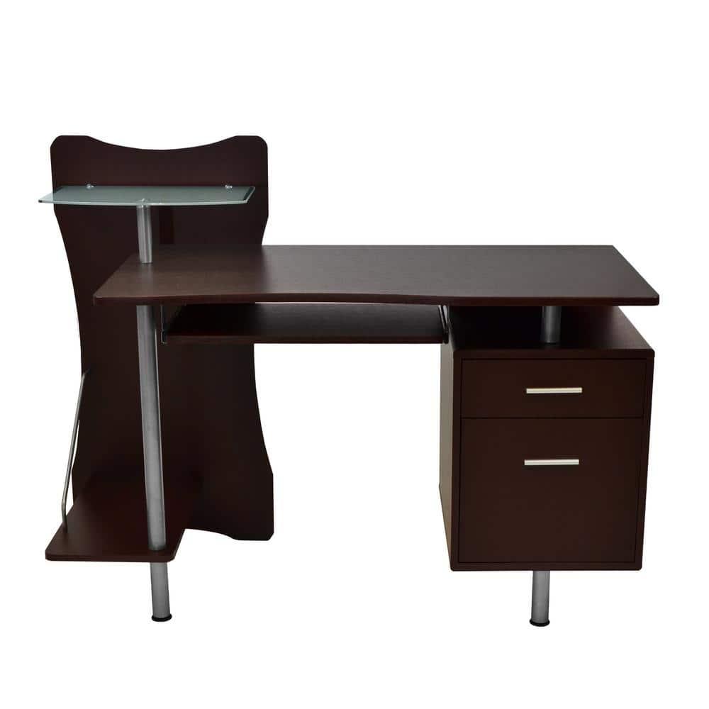 Stylish Computer Desk with Storage Brown - Techni Mobili