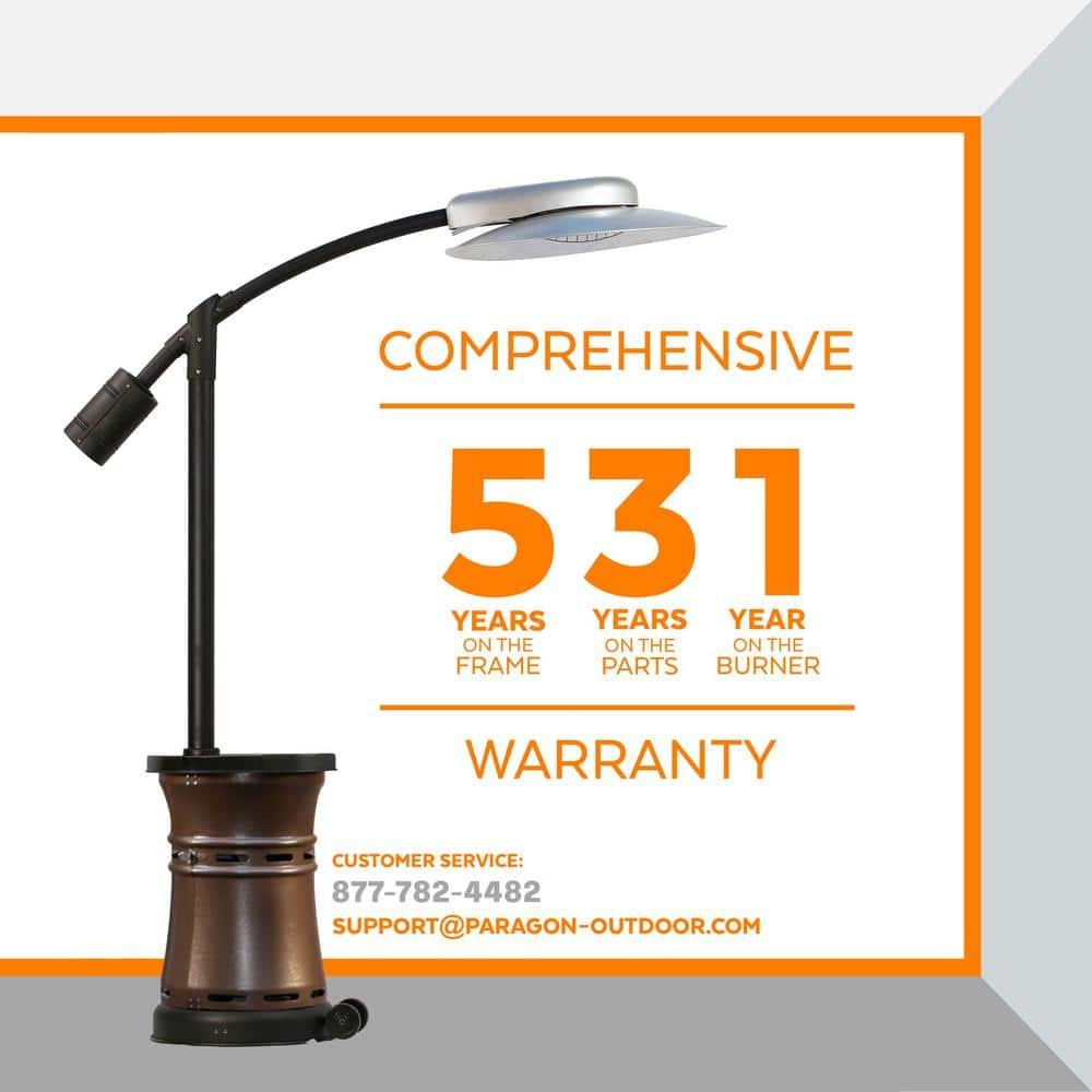 ARC 32,000-BTU Cantilever Designed Portable Radiant Infrared Outdoor Patio Heater; 7 ft. 10 in. Height, Propane Powered