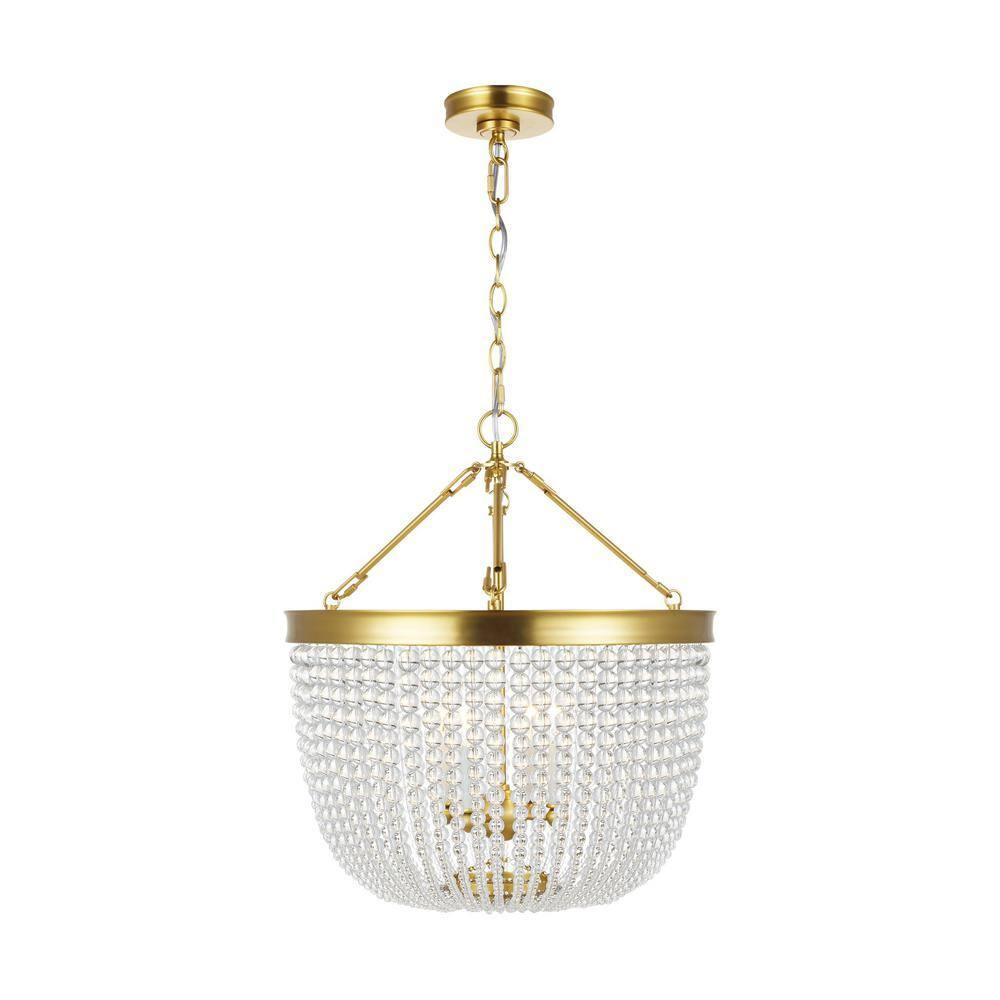 Carina 4 - Light Burnished Brass Unique/Statement Pendant
