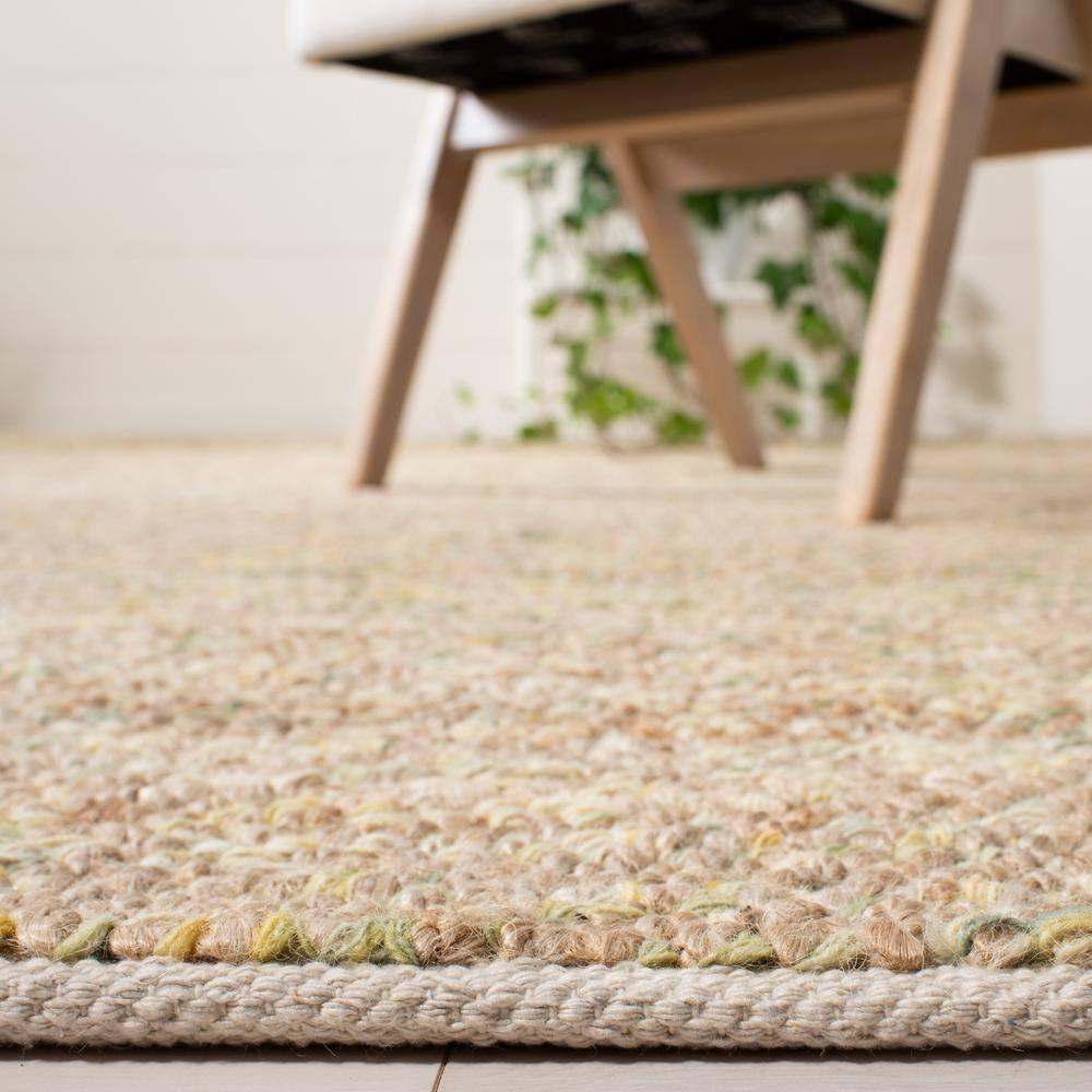 SAFAVIEH Bohemian Martha Solid Area Rug, Natural/Green, 8' x 10'