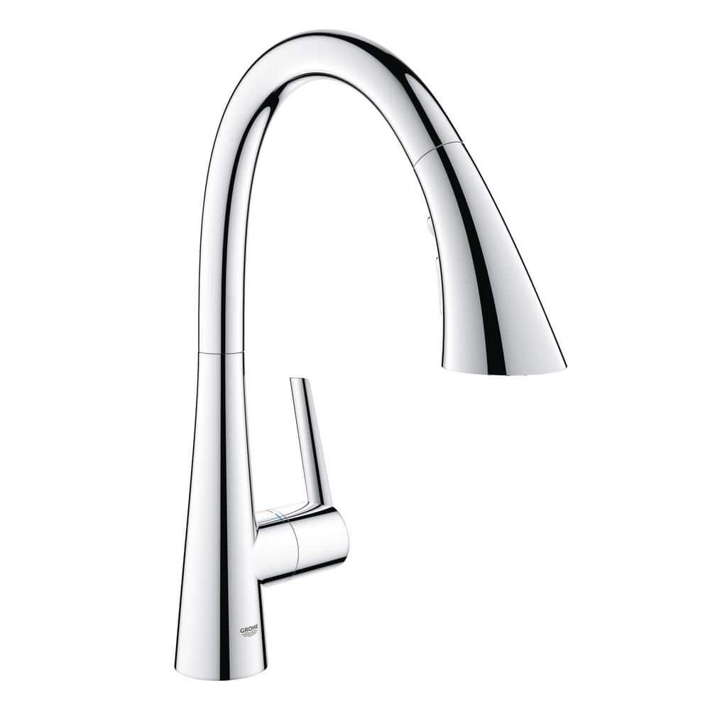 ZEDRA Single-Handle Pull Down Kitchen Faucet Triple Spray 1.75 GPM
