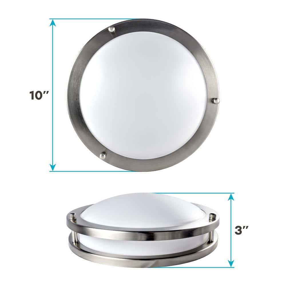 Luxrite 10 Inch Dimmable LED Flush Mount Ceiling Light, 14W, Variable Color Temperature, 1050 Lumens