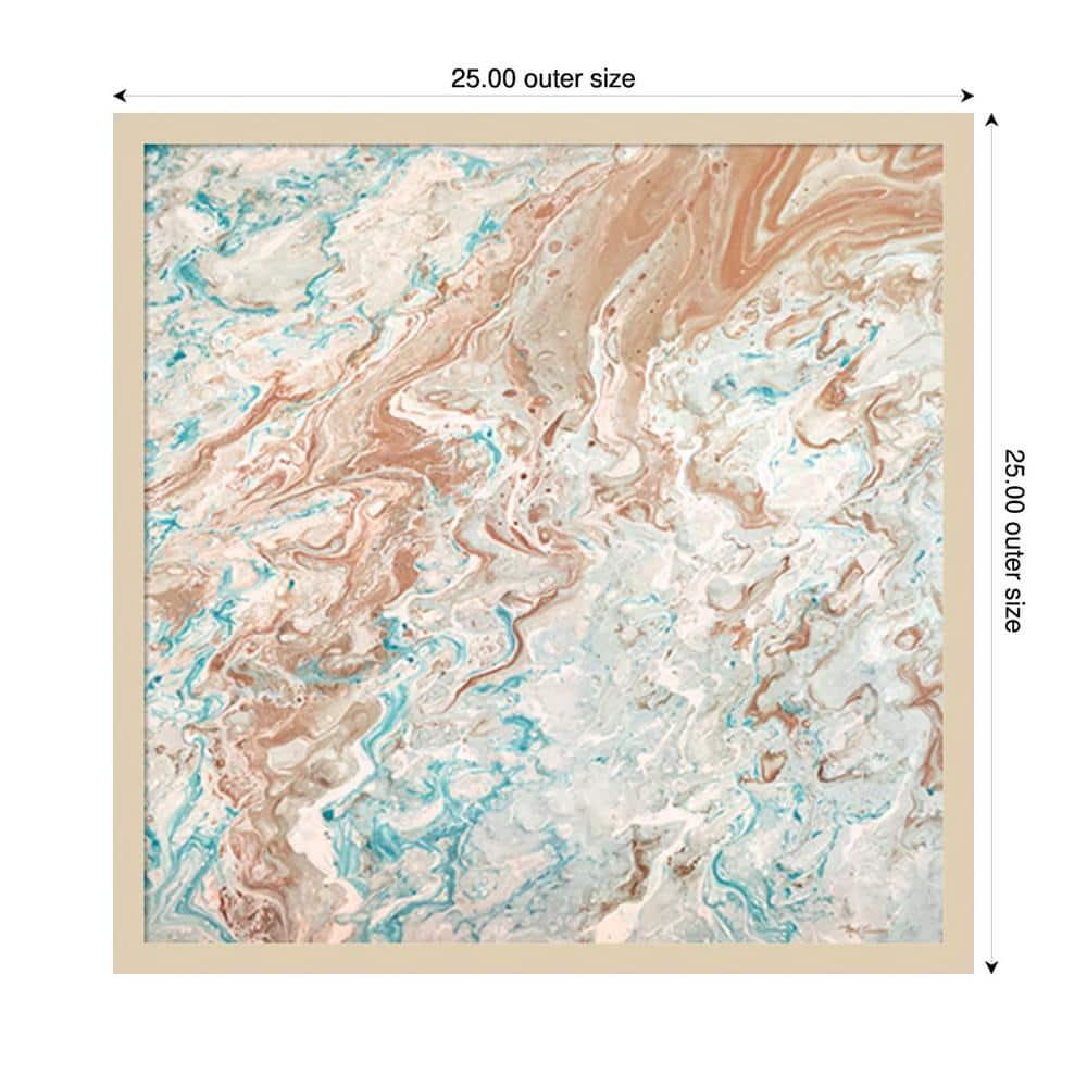 Amanti Art 25"x25" Wild Lagoons Abstract by Marie Elaine Cusson Wood Framed Wall Art Print