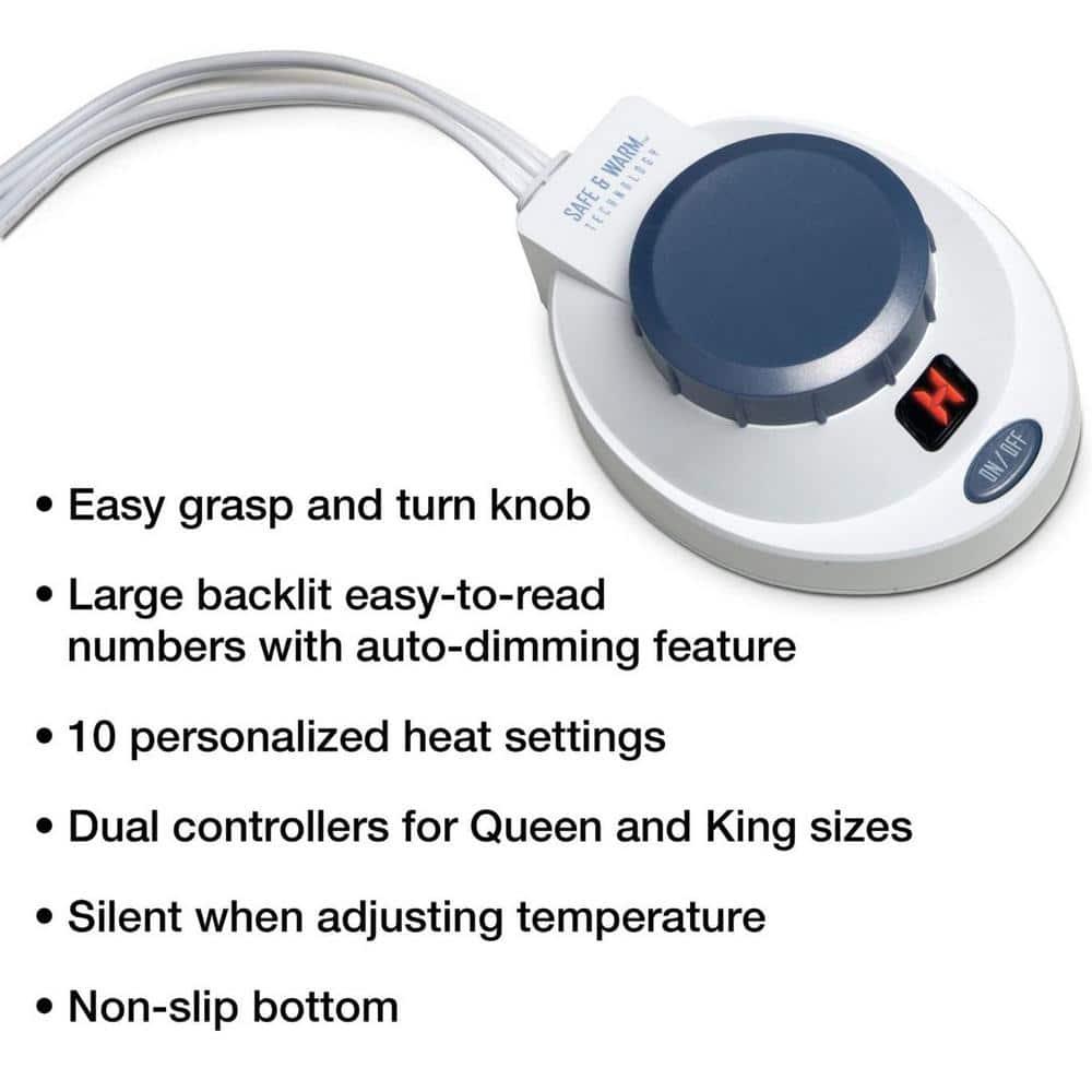 Swift Home Softheat Polyester Microfleece Low-Voltage Heated Electric Blanket