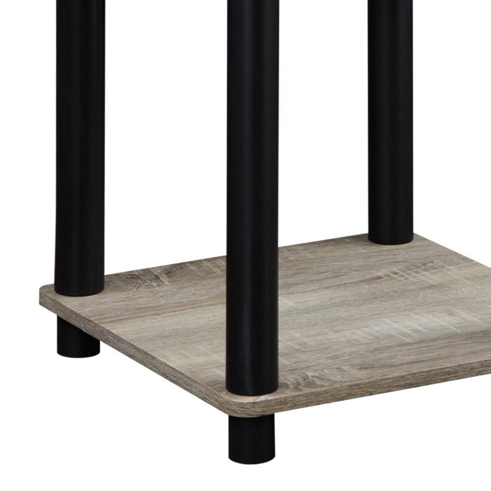 Furinno Turn-N-Tube End Table, Square,Black,Wood