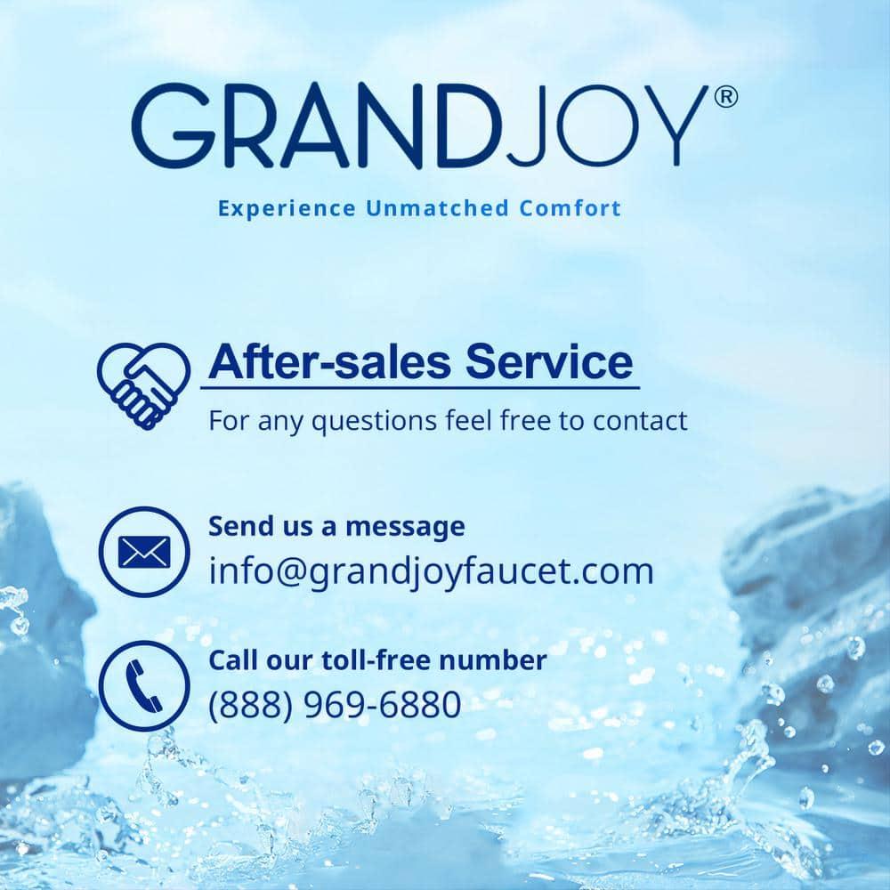 GRANDJOY 8 inch Rain Single Handle 2-Spray Shower Head System with Wall Mount Faucet Spout, Anti Scald Valve - Brushed Nickel