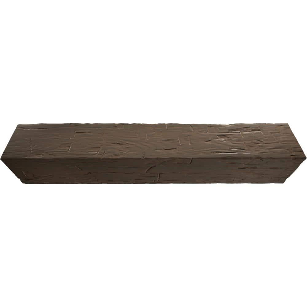 Ekena Millwork Hand Hewn Timberthane Faux Wood 3-Sided Ceiling Beam (U-beam)