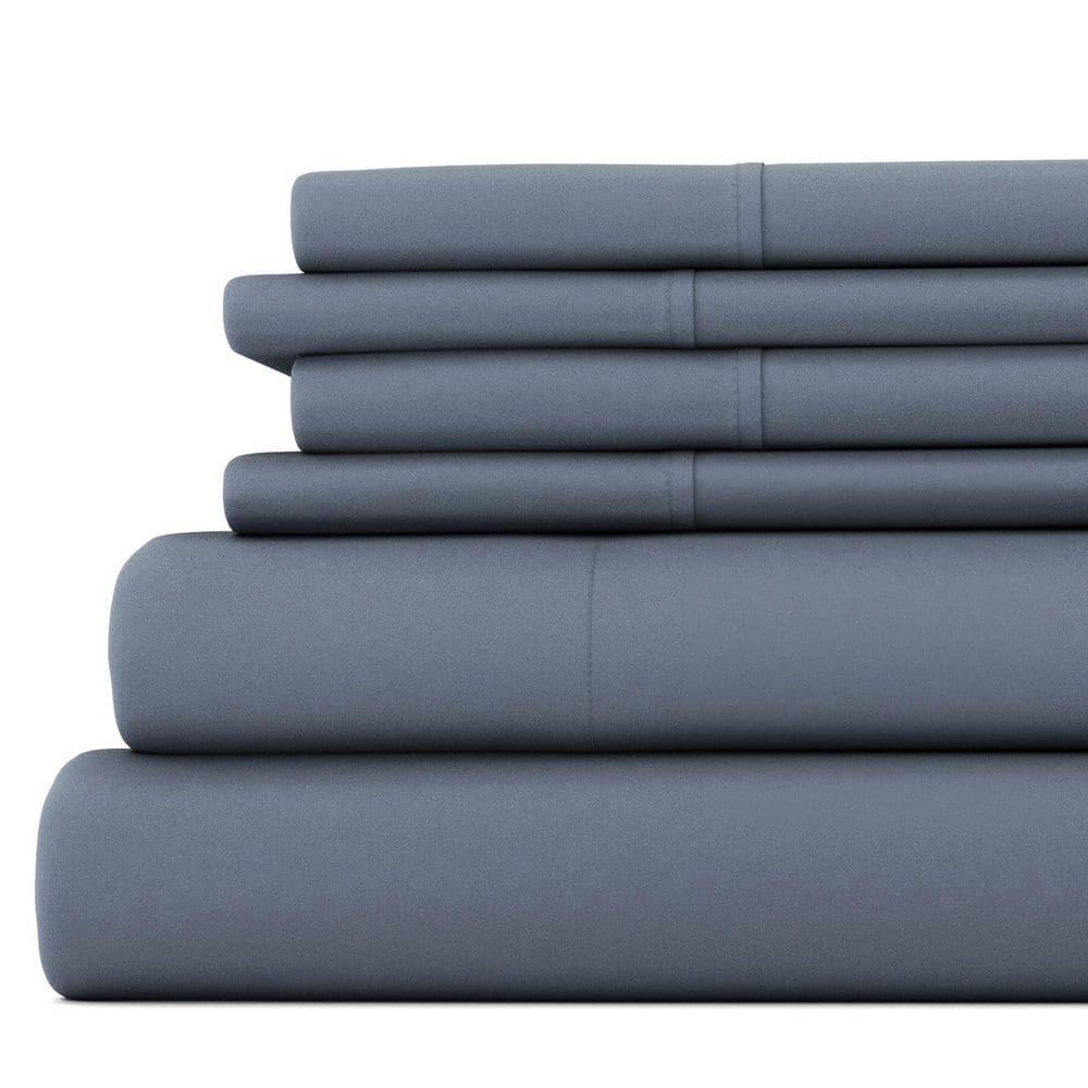 Simply Soft Brushed Microfiber Solid 6 Piece Sheet Set
