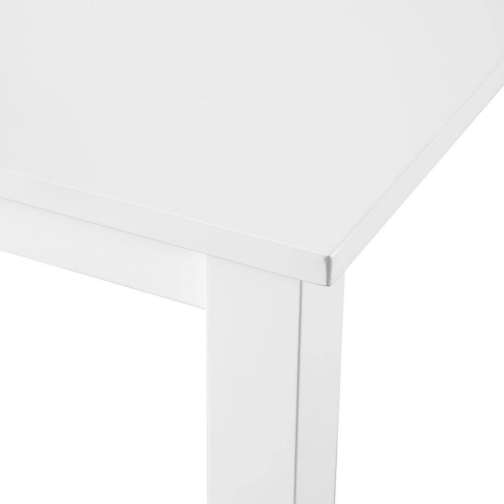5pc Contemporary Farmhouse Dining Set White/Navy - Saracina Home: Rubberwood & MDF, Non-Extension Rectangle Table