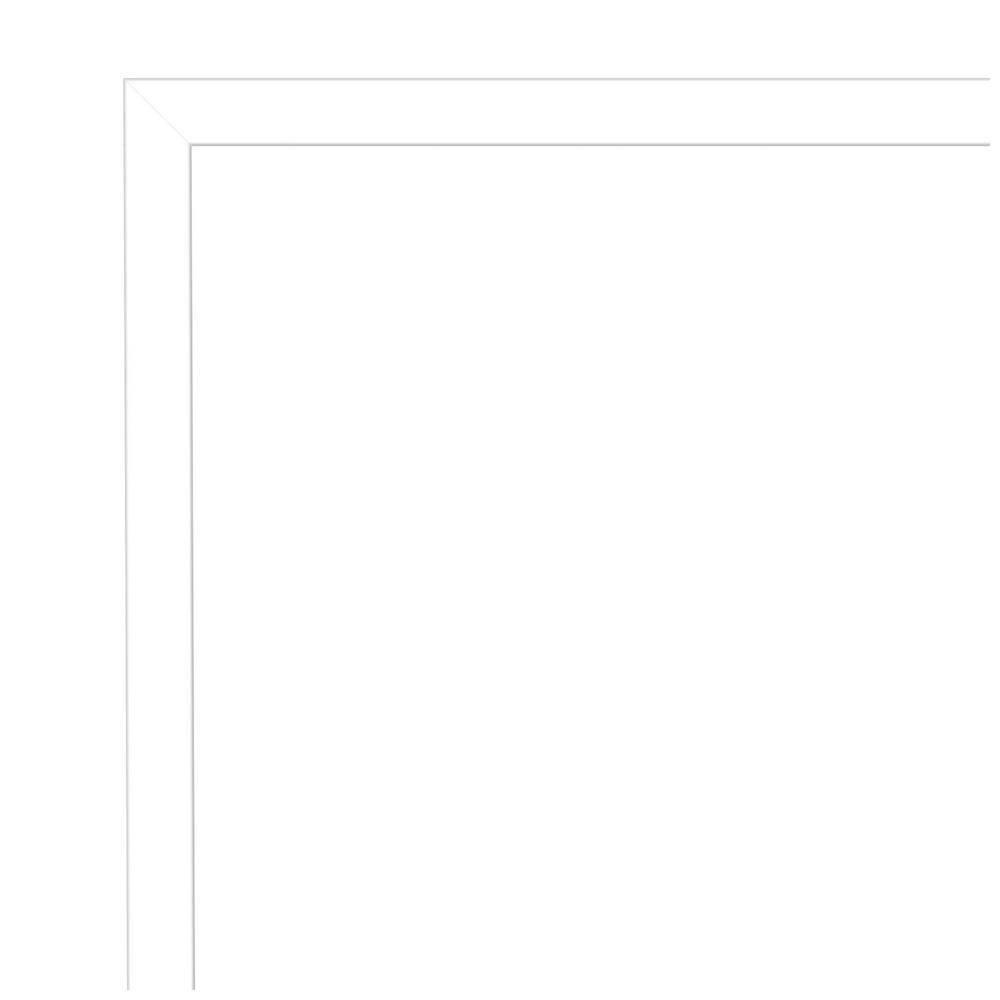 Amanti Art Beveled Wood Bathroom Wall Mirror - Svelte Frame Svelte White Outer Size: 17 x 21 in White