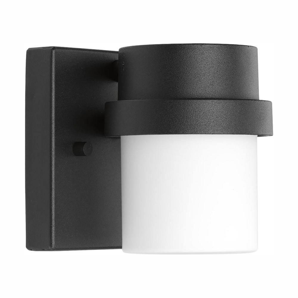 Progress Lighting Z-1060 1-Light Outdoor Wall Light, Black Finish, Glass Shade