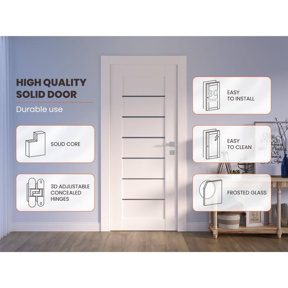 Belldinni Alba DIY-Friendly Single Prehung with Concealed Hinges Standard Door