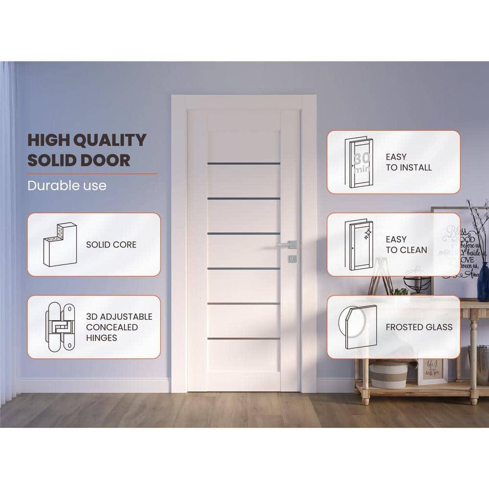 Belldinni Alba DIY-Friendly Single Prehung with Concealed Hinges Standard Door