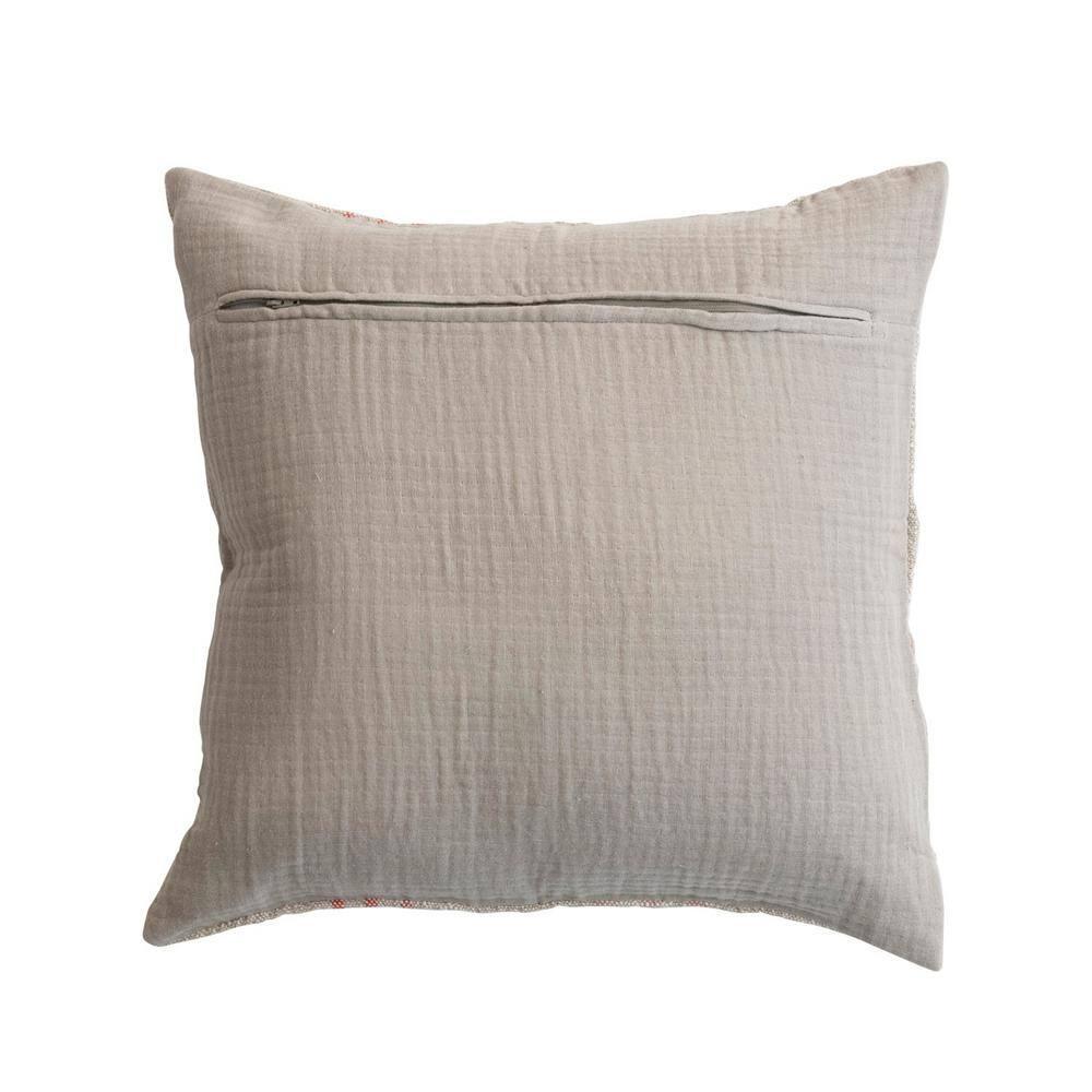 Creative Co-Op Woven Cotton and Linen Plaid Pillow