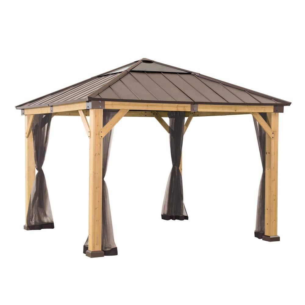 Sunjoy Universal Mosquito Netting for Wood Framed Gazebos, 4-Panel Screen Walls for Outdoor Patio with Zipper (Mosquito Net Only) & Reviews | Wayfair