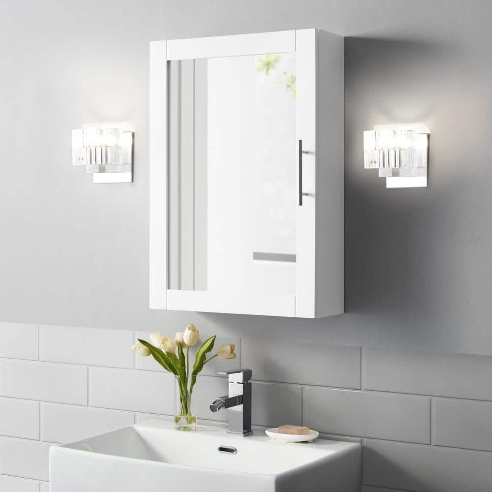 Crosley Savannah Medicine Cabinet White : Microfiber, Machine Washable, Non-Slip Backing