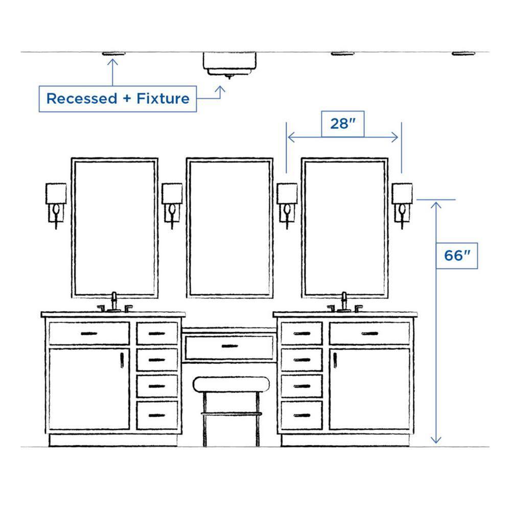 Progress Lighting Copeland 4-Light Brushed Nickel Vanity Light with Opal Glass Shades