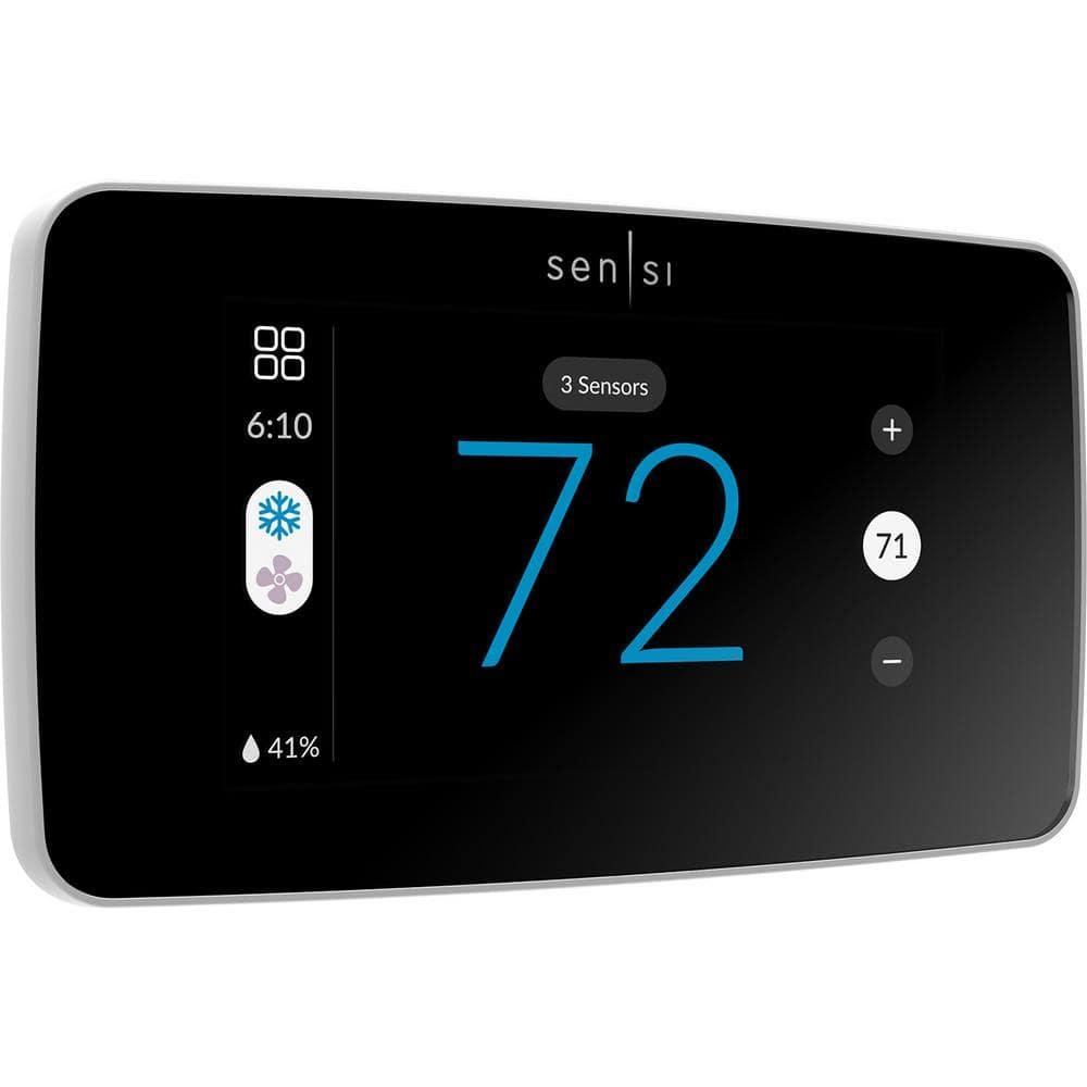 Sensi Touch 2 Black Programmable Smart Thermostat with LCD Display