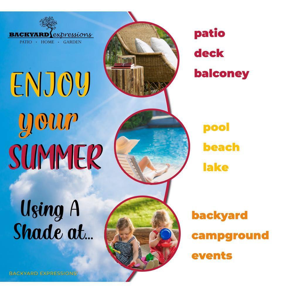 12 x 12 Backyard Expressions Sun Shade Sail for Patio Available in a Variety of Colors