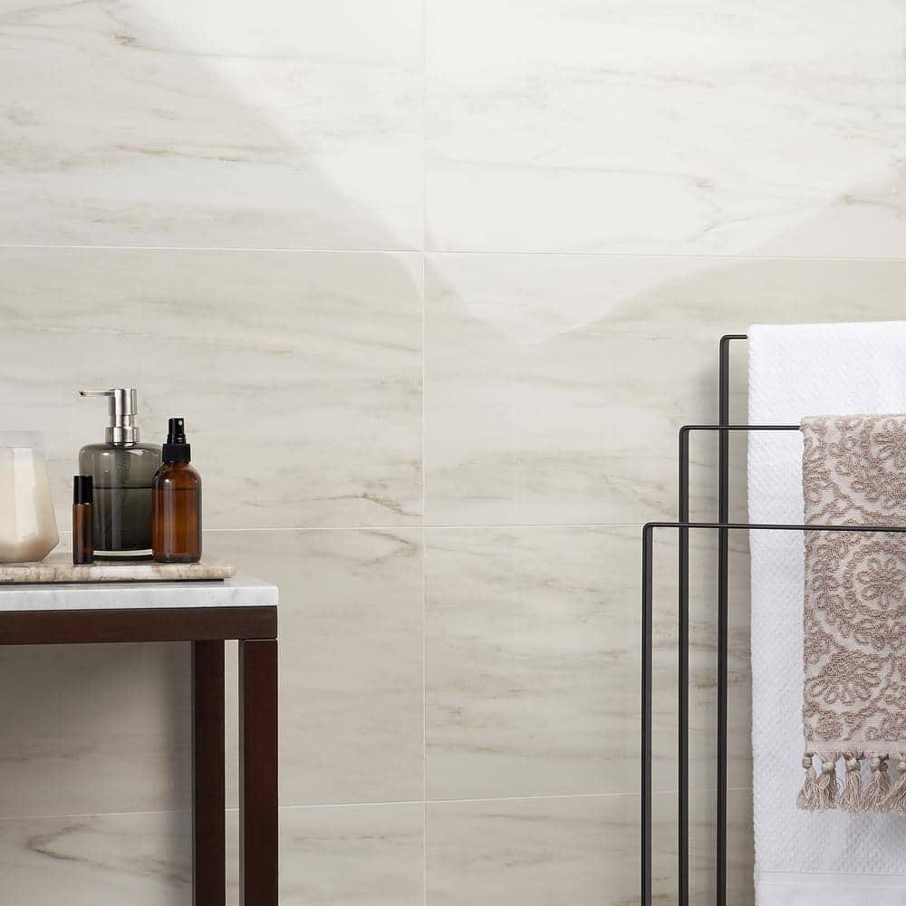 Bond Tile 12" x 24" Polished Marble Look Porcelain Floor and Wall Tile