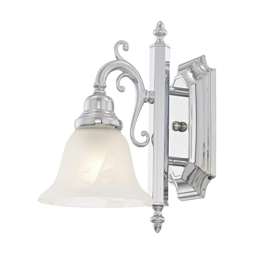 Livex Lighting French Regency 1 - Light Vanity in  Polished Chrome
