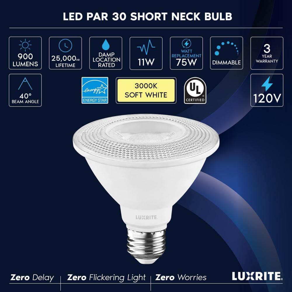 75 Watt Equivalent PAR30 E26/Medium (Standard) Dimmable LED Bulb