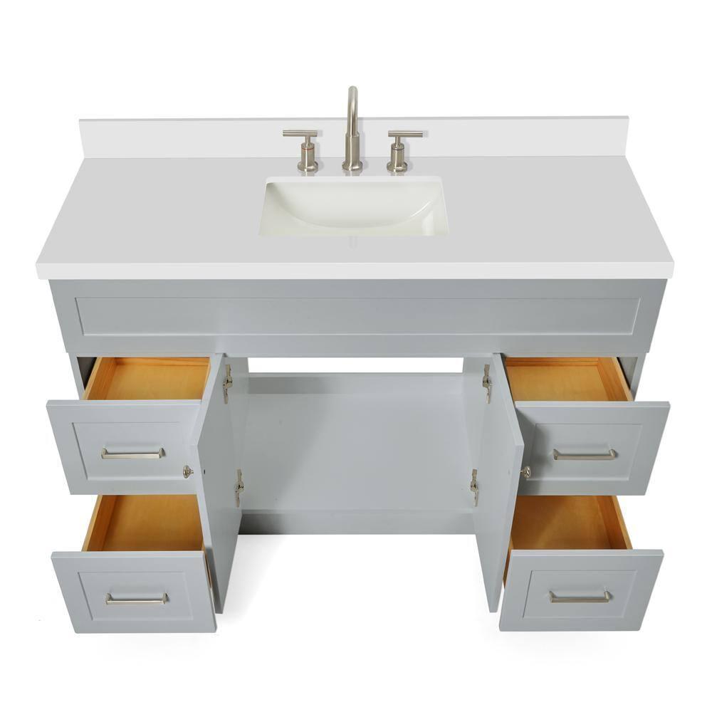 Ariel F055s-Wq-Vo Hamlet 55" Freestanding Single Basin Vanity Set - Grey