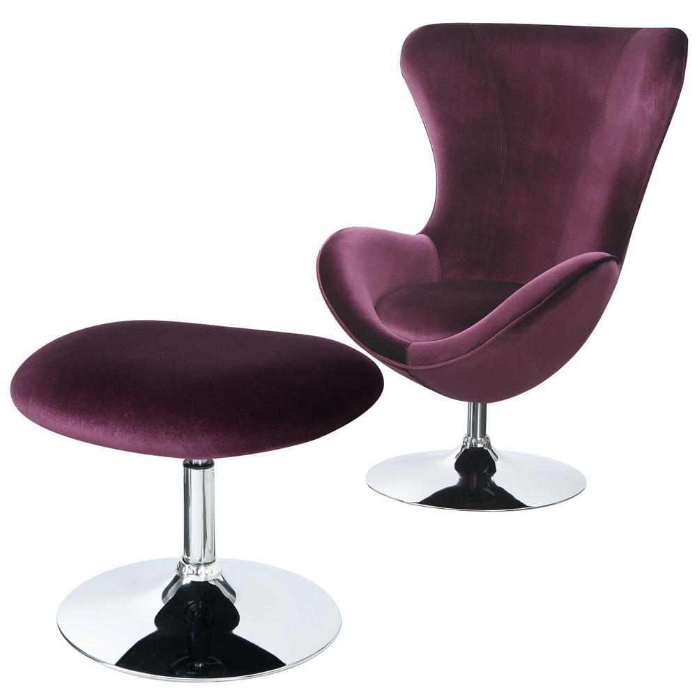 28'' Black Velvet Metal Circle Side Accent Chair