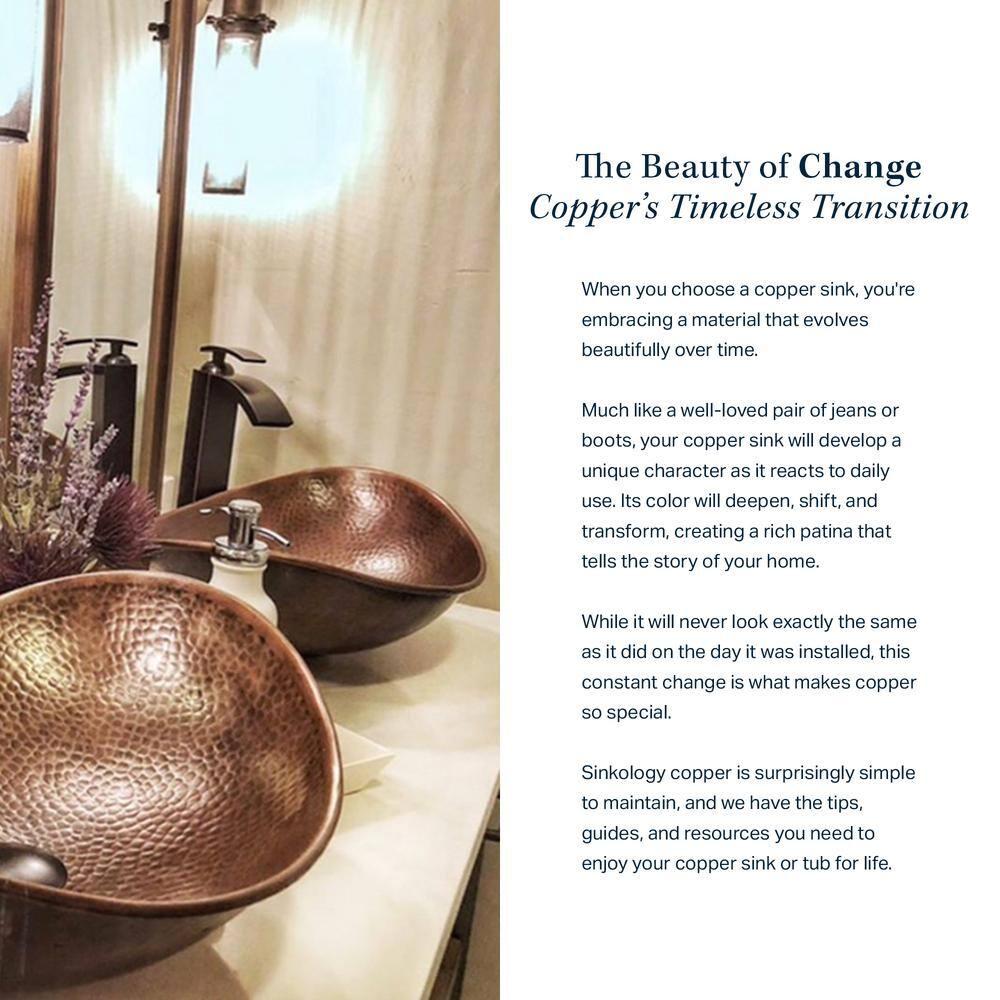 Schrodinger 12" Dual Flex Bathroom Sink in Copper