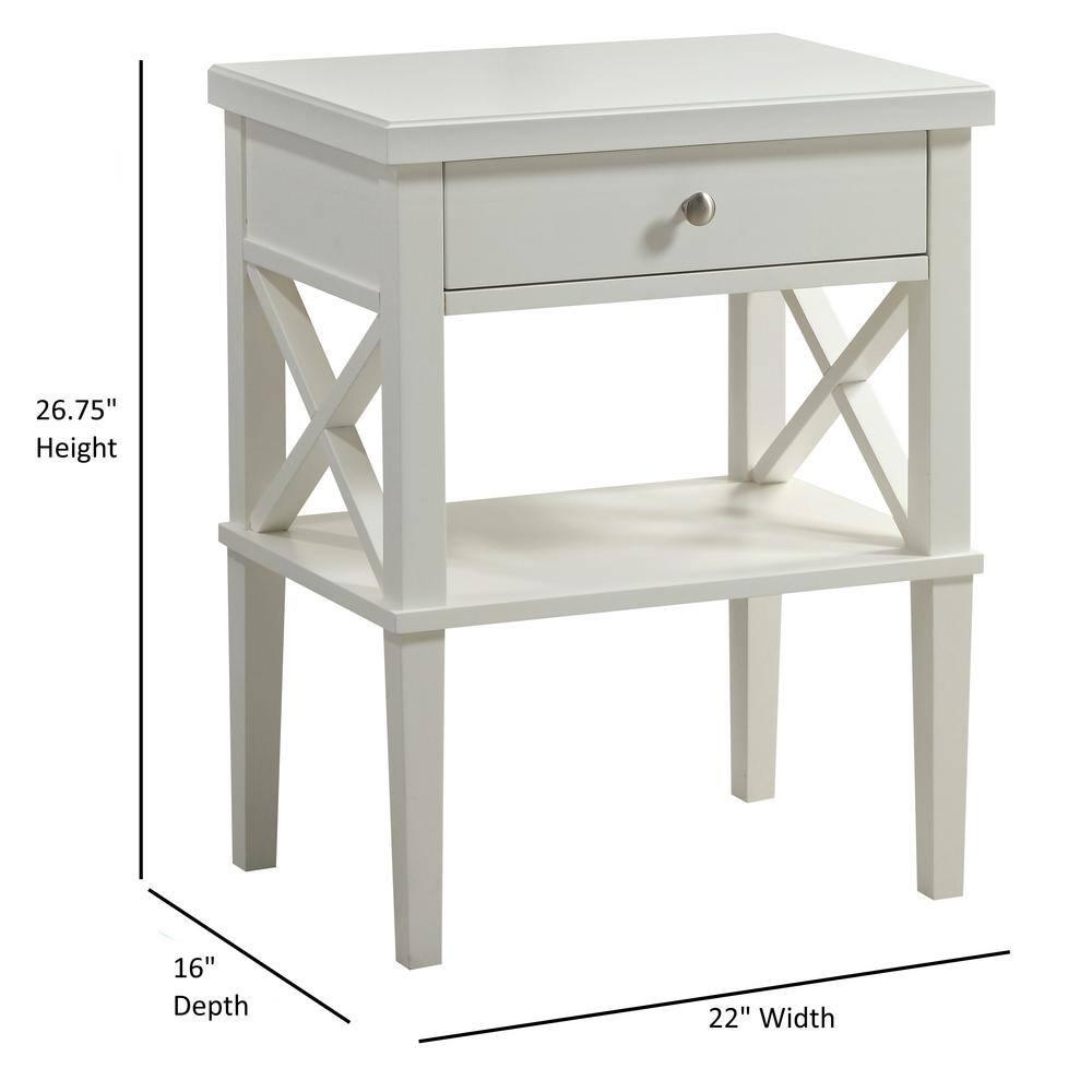 Marta Nightstand in White - Comfort Pointe