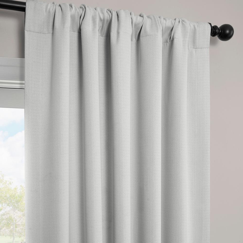 HPD Half Price Drapes Oyster Faux Linen Room Darkening Curtains for Bedroom & Living Room Curtains (1 Panel), Door & Window Curtains 84 inches long, Rod Pocket Curtains & Drapes, 100W X 84L